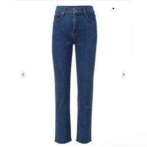 Veronica Beard Ryleigh Slim-Straight Jean (Washed Oxford) Size 27